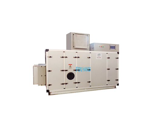Deshumidificador de ruedas de silicona con regeneración eléctrica controlada por PLC de 4000 m3/h para procesamiento de alimentos